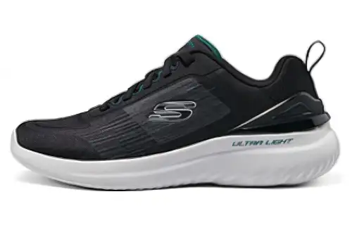 Skechers BOUNDER 2.0 Fabric Low top Casual Running Shoes Men's Black Blue