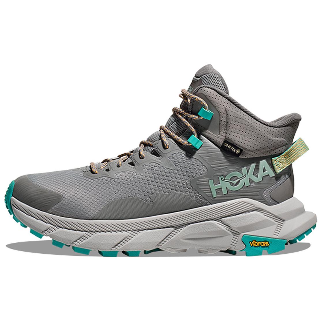 HOKA ONE ONE Trail Code GTX Slip Resistant Abrasion Resistant Mid top Outdoor Shoes Men’s Gray