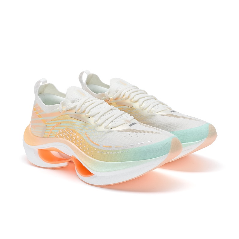 XTEP Cushioning Spin PRO Cushioning, Wear Resistant Low top Running Shoes Women’s White Orange