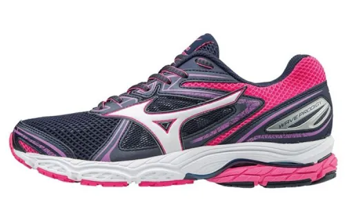 Mizuno Pro Wave Prodigy Slip Resistant, Abrasion Resistant, Waterproof Low top Running Shoes Women's Black Pink Purple