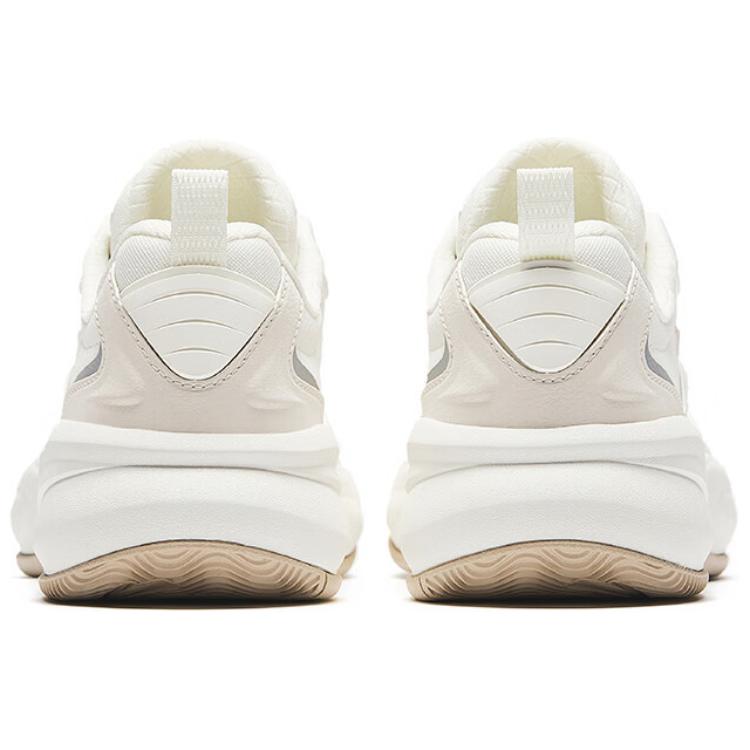 Anta Synthetic Leather Slip Resistant Abrasion Resistant Low top Running Shoes Women’s White Gray