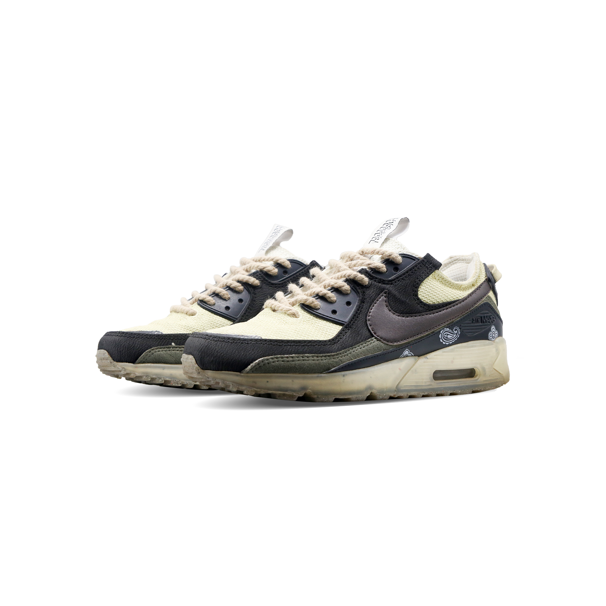 Nike Air Max 90 Slip Resistant Abrasion Resistant Low top Running Shoes Men’s Black Brown
