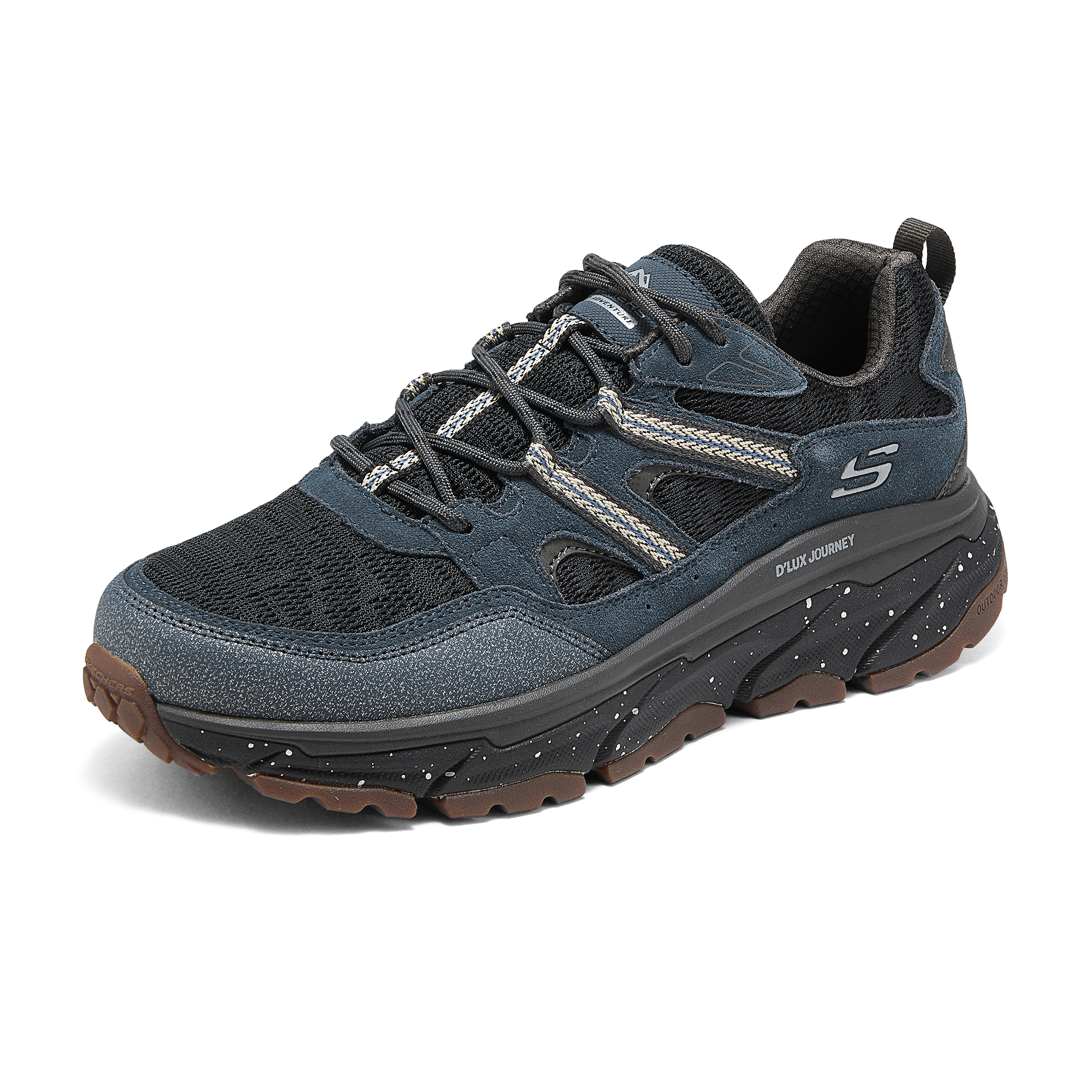 Skechers D’LUX JOURNEY Synthetic Leather Abrasion Resistant Low top Outdoor Shoes Men’s Marine Blue