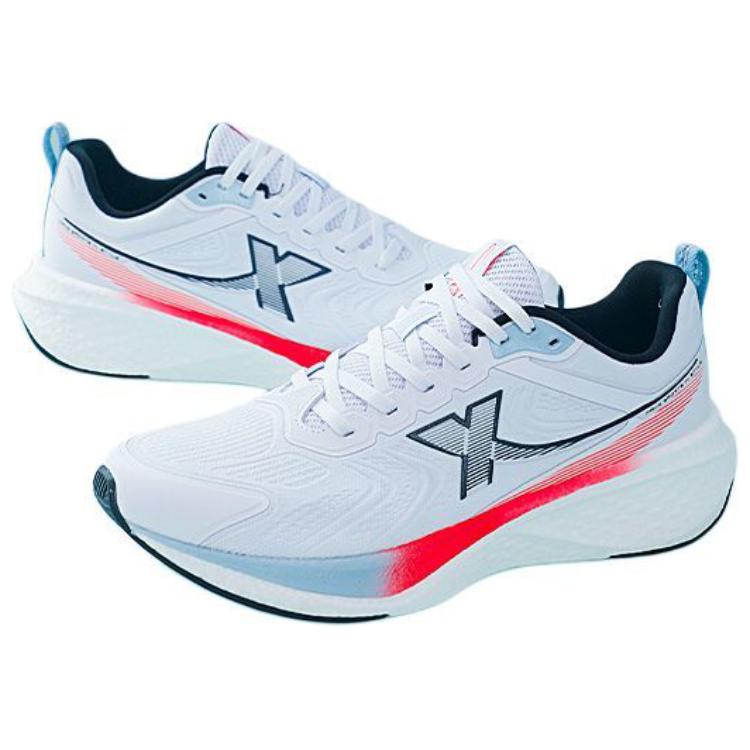 XTEP 5.0LITE Comfortable And Trendy Slip Resistant Abrasion Resistant Low top Running Shoes Men’s White Black Red
