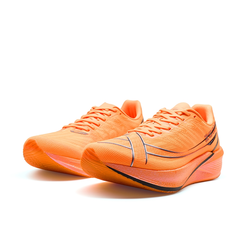 XTEP 260X 2.0 Low top Carbon Plate Marathon Training Physical Fitness Test & Exam Running Shoes Men’s Orange Heart