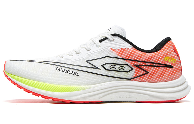 TANSHEZHE Cheetah 1.0 Low top Sprint Running Shoes Unisex White Red