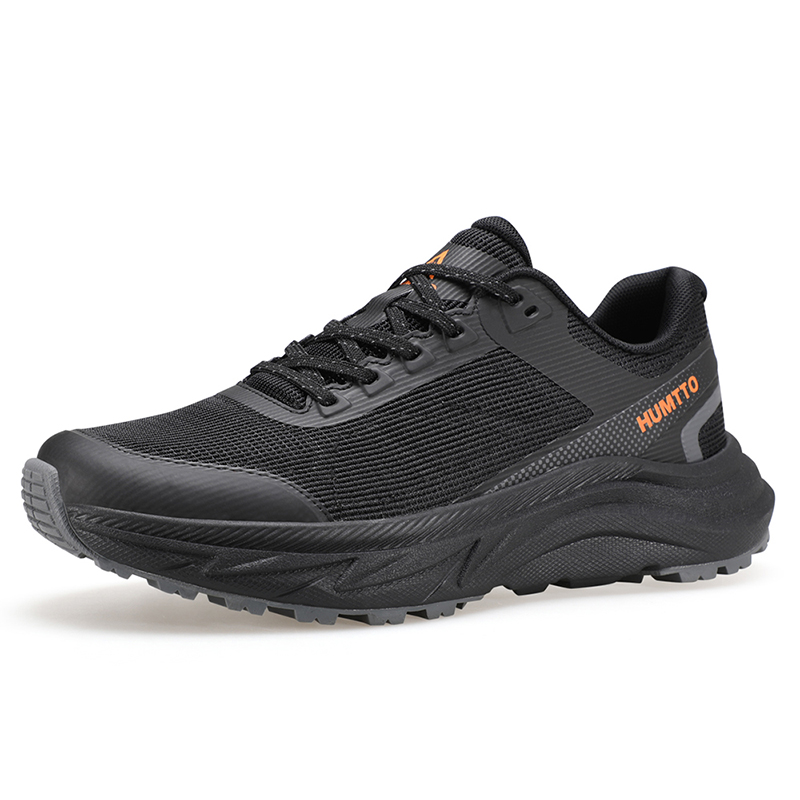 HUMTTO Cushioning Abrasion Resistant Breathable Impact Resistant Lightweight Rebound Low top Outdoor Shoes Men’s Black
