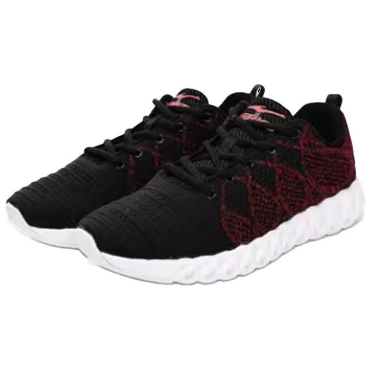 Erke Slip Resistant And Breathable Low top Running Shoes Men’s Black Red