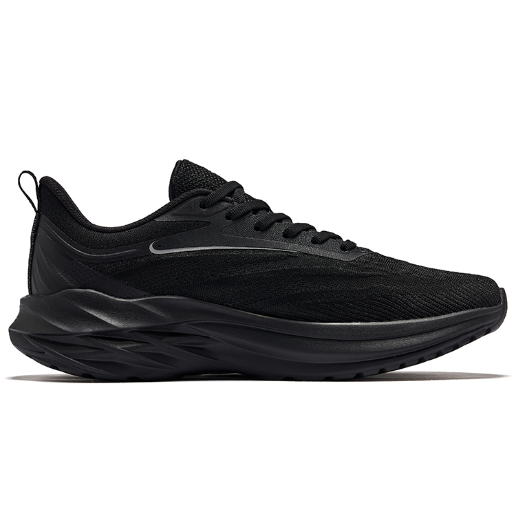 Erke Shadow 3.0 Cushioning Breathable Lightweight Rebound Low top City Commuting Running Shoes Men’s Jet Black