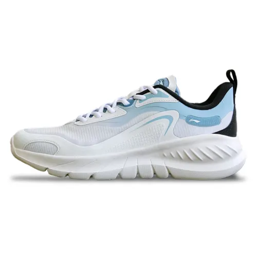 Li Ning Lightweight Rebound Low top Casual Running Shoes Men's White Blue