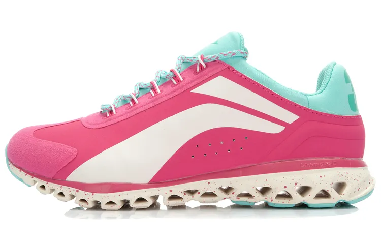 Li Ning Synthetic Leather, Textile Cushioning Slip Resistant Abrasion Resistant Lightweight Low top Running Shoes