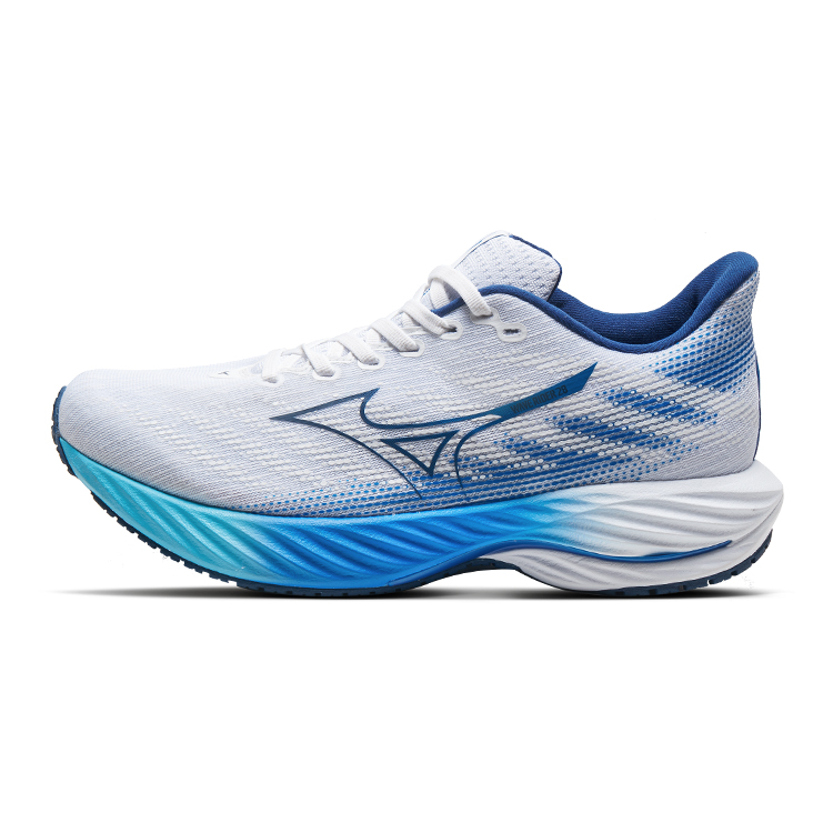 Мужские кроссовки Mizuno Mizuno Wave Rider 28 (бело-синие)
