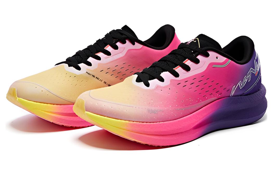 QIAODAN Strong Wind 1.0 Cushioning Slip Resistant Abrasion Resistant Low top Running Shoes Men’s Pink Purple