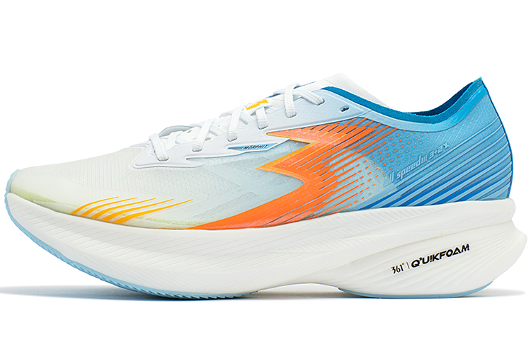 361° Flame ST Bougainvillea Cushioning Abrasion Resistant Breathable Low top Running Shoes Men’s White Blue