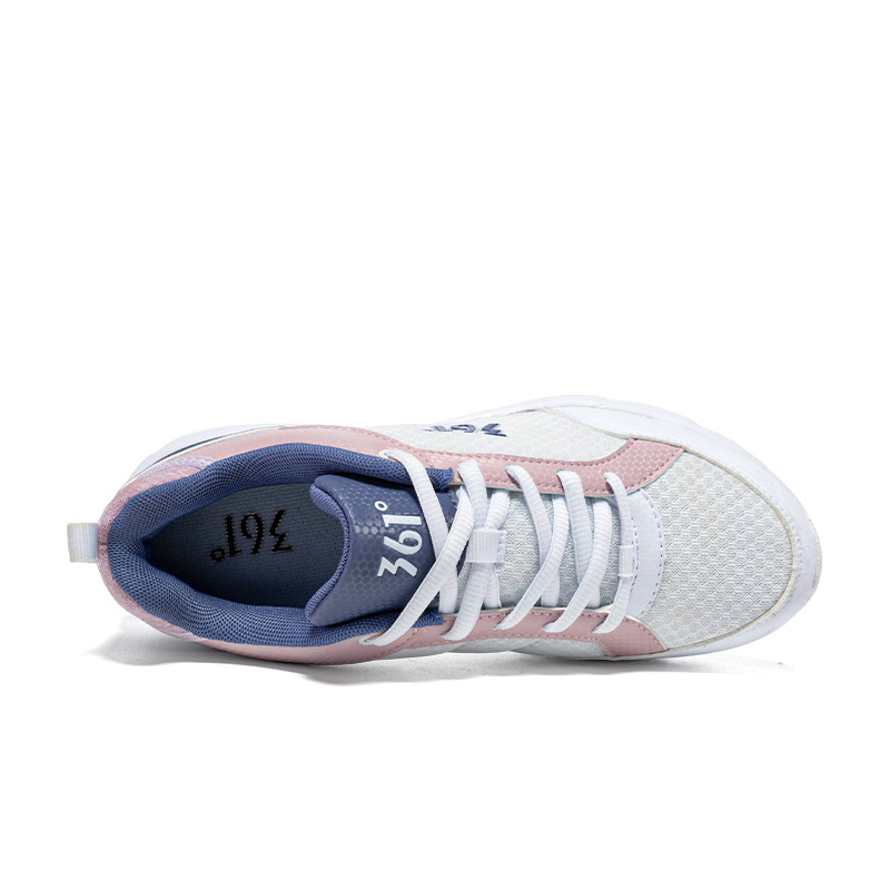 361° Cushioning Breathable Lightweight Low top Casual Running Shoes Women’s 361 Degrees White Dawn Pink Purple