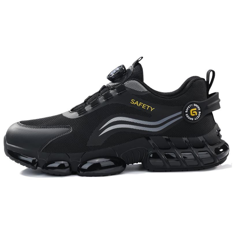 GUYISA Breathable Coverage Impact Resistant Breathable Coverage Impact Resistant Low top Outdoor Shoes Unisex Black