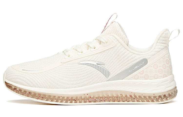 ANTA Running Shoes Women’s Low Top Ivory White/Silver/Baby Pink