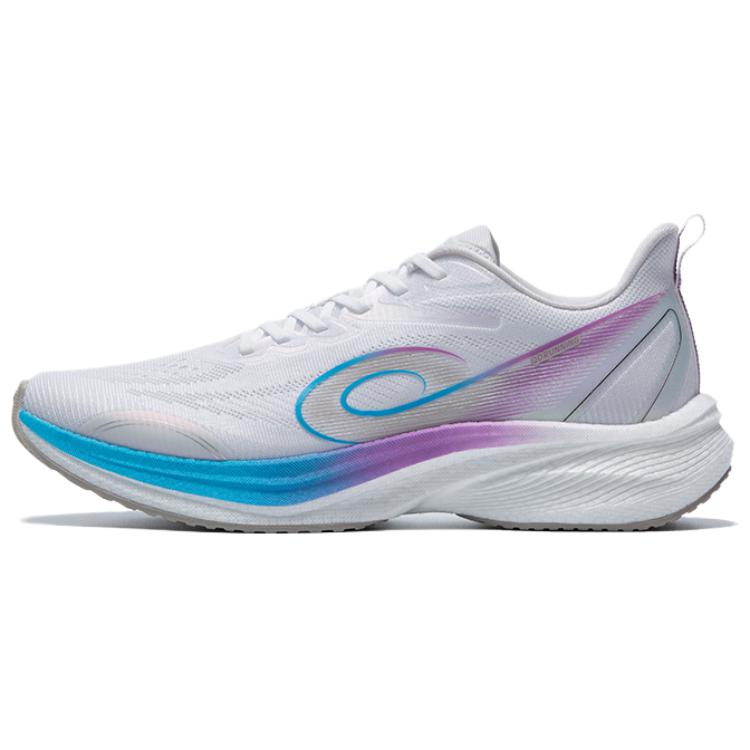 QIAODAN Light Speed 5.0 PLUS Cushioning Breathable Lightweight Low top Training Racing Running Shoes Men’s White Blue
