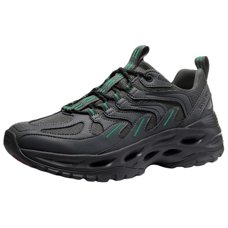 TOREAD Textile, Synthetic Leather Sports Slip Resistant Abrasion Resistant Low top Outdoor Shoes Women’s Gray Green