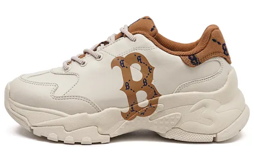 MLB Big Ball Chunky Dia Monogram Synthetic Leather Abrasion Resistant Height Increasing Low top Chunky Sneakers Unisex