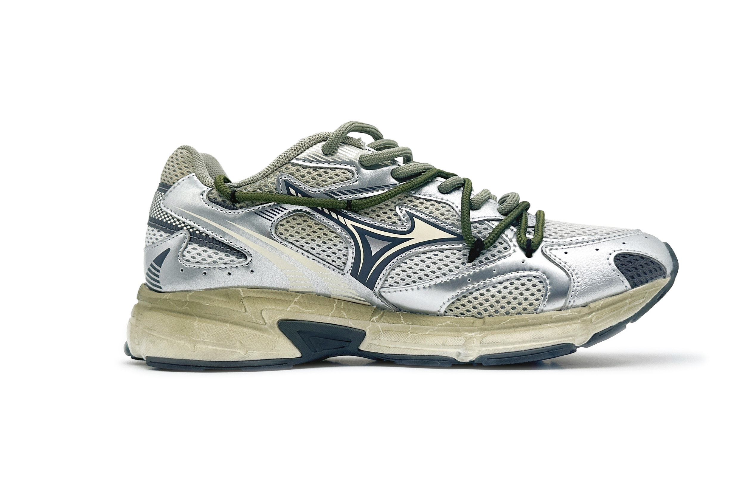 Mizuno Speed 2K Abrasion Resistant Low top Running Shoes Unisex Gray Green