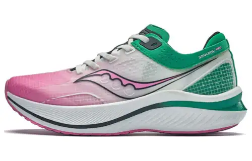 Saucony Cushioning Slip Resistant Abrasion Resistant Low top Casual Running Shoes Unisex White Pink Green