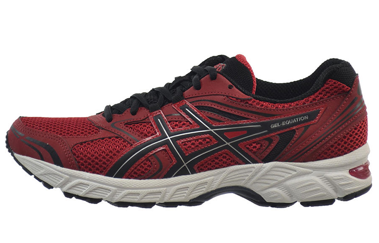 Asics Gel Equation Sports Breathable And Lightweight Low top Running Shoes Men's Red Black
