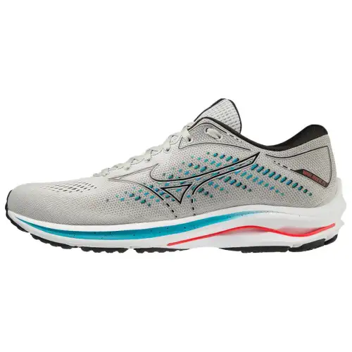 Mizuno Wave Rider 25 Running Shoes Men's Low Top Silver Gray