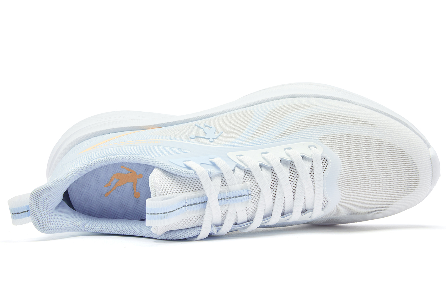 QIAODAN Breeze 3 Low top Casual Training Running Shoes Men’s White Ice Glacier Blue