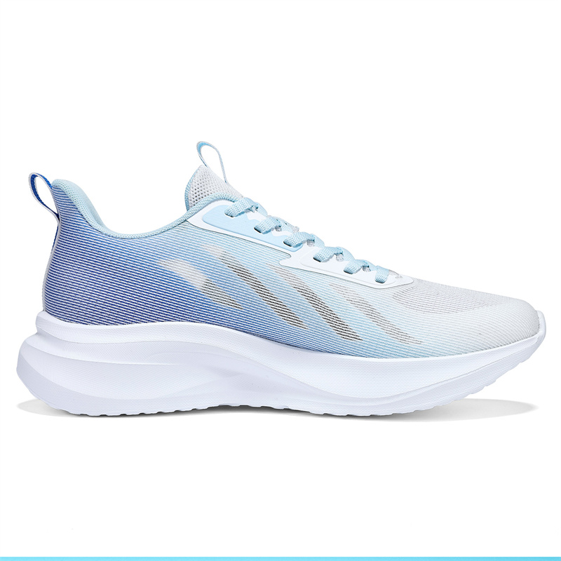 QIAODAN Cushioning Slip Resistant Abrasion Resistant Low top Casual Running Shoes Men’s White Blue