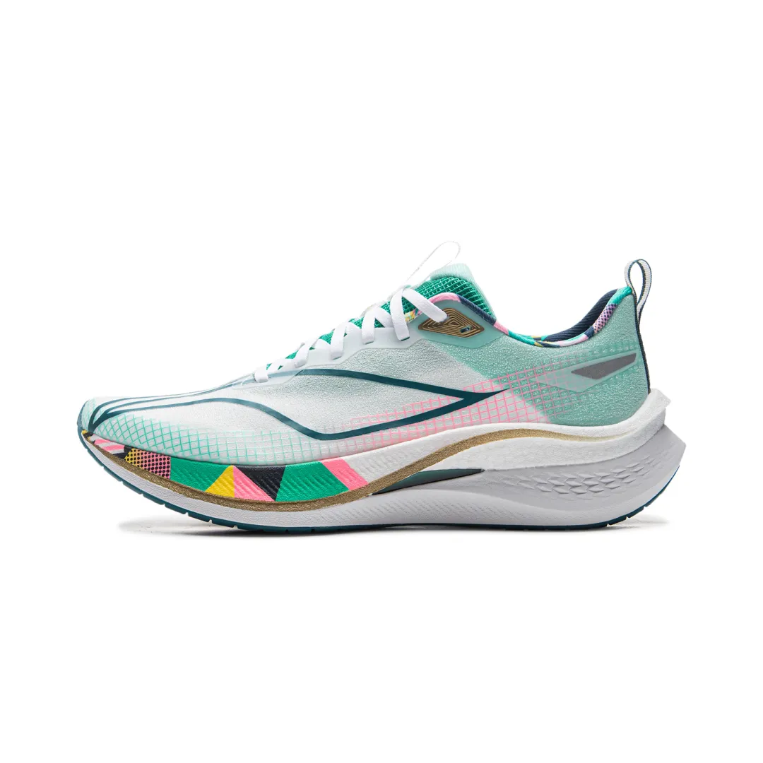 Li Ning Red Hare 7 Pro Low top Li Ning BOOM Technology ,PROBAR LOC Training Racing Running Shoes Men's White Green