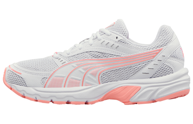 PUMA Axis Fashion Textile, Artificial Leather Cushioning, Wear Resistant Low top Running Shoes Women's Pink White Gray