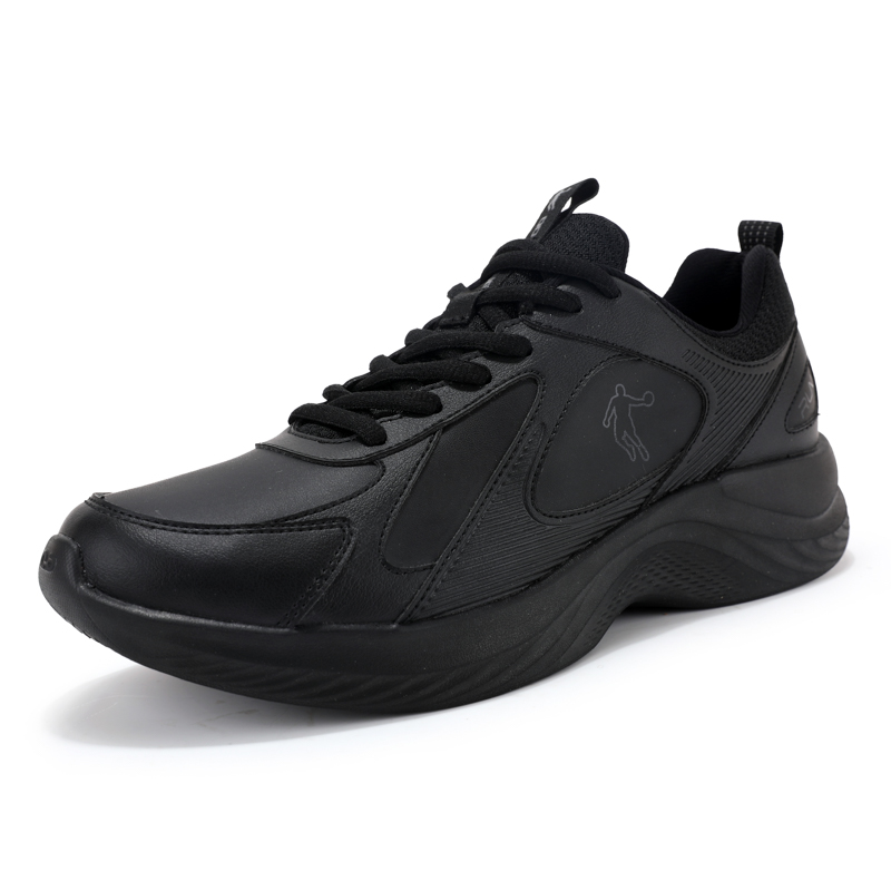 QIAODAN Slip Resistant, Abrasion Resistant, Breathable Low top Running Shoes Men’s Black Gray