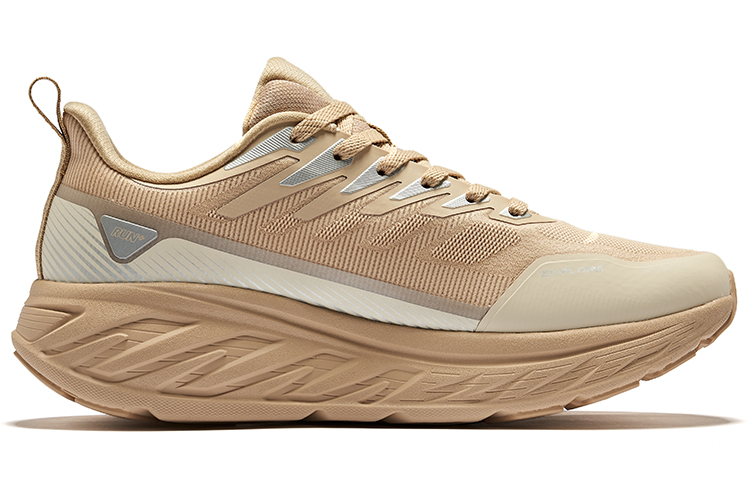 Erke Abrasion Resistant Breathable Low top Running Shoes Men’s Oat Warm Linen
