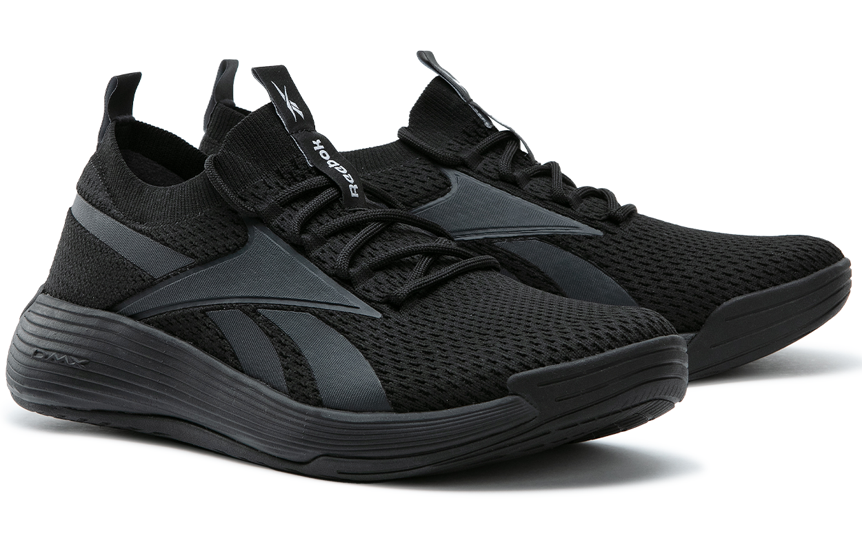 Reebok Dmx Comfort Abrasion Resistant Low top Running Shoes Unisex Black