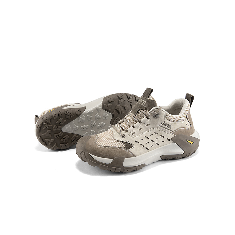 Jeep Pigskin, Textile Low top Outdoor Shoes Men’s Khaki