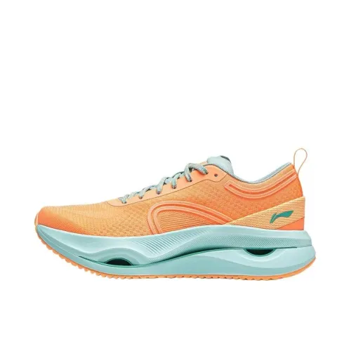 Li Ning Cushioning, Wear Resistant Low top Casual Running Shoes Women's Orange