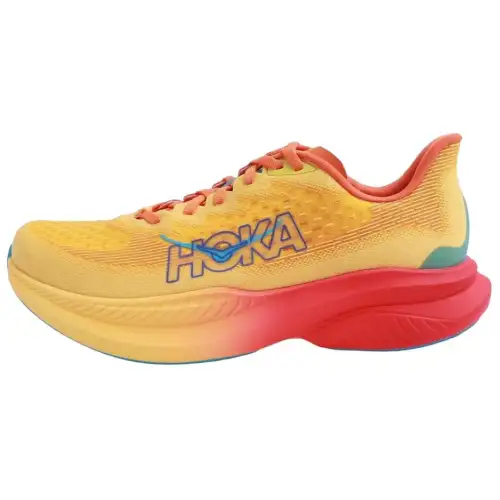 HOKA ONE ONE MACH 6 round toe comfortable non-slip wear-resistant low-top running shoes men's yellow