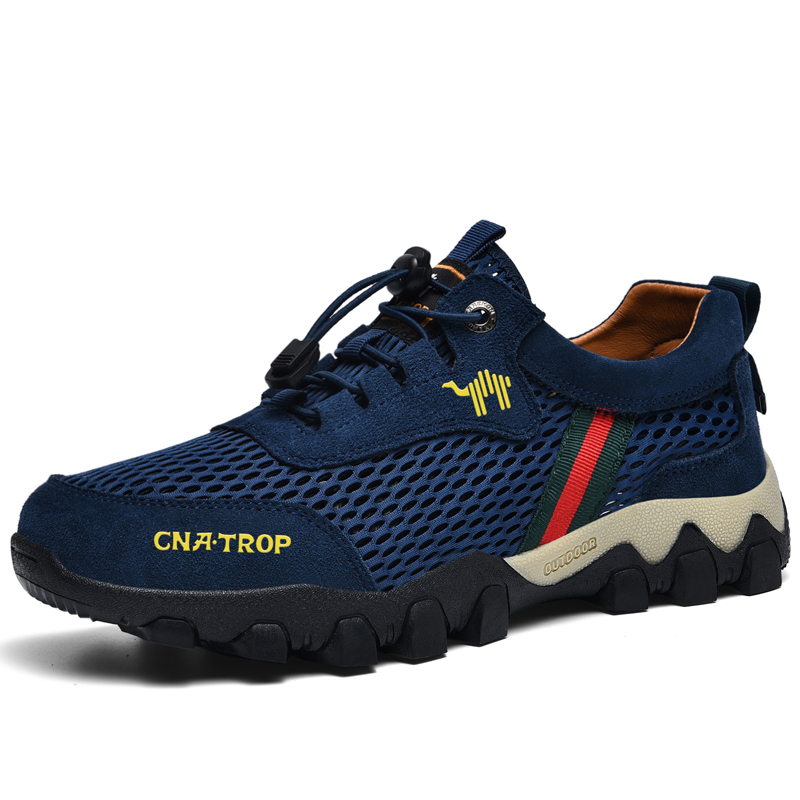 LINGHANGLUOTUO Outdoor Shoes Men’s Low Top Black, Dark Blue, Brown