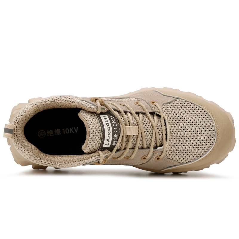 LANOUDUN Abrasion Resistant, Breathable, Impact Resistant Low top Outdoor Shoes Unisex Khaki