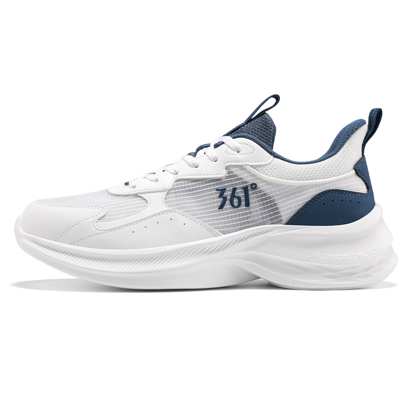 361° Slip Resistant Abrasion Resistant Low top Sprint Running Shoes Men’s White Blue