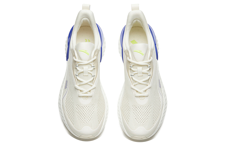 Anta Cushioning Anti-Slip Wear-Resistant Breathability Low-Top Running Shoes Men’s White Green Purple Mesh