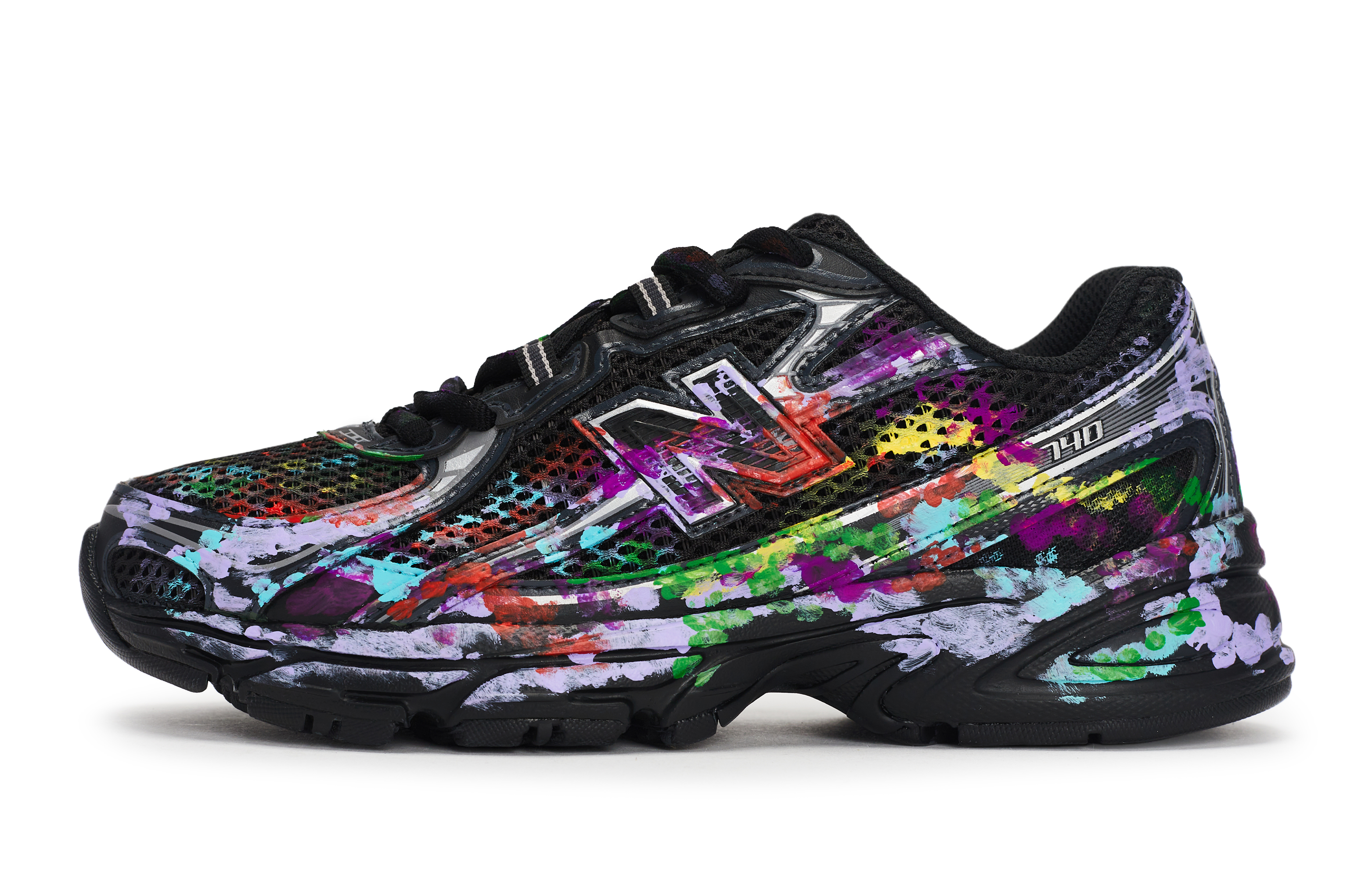 New Balance NB 740 Abrasion Resistant Abrasion Resistant Low top Running Shoes Unisex Black Red Purple Green