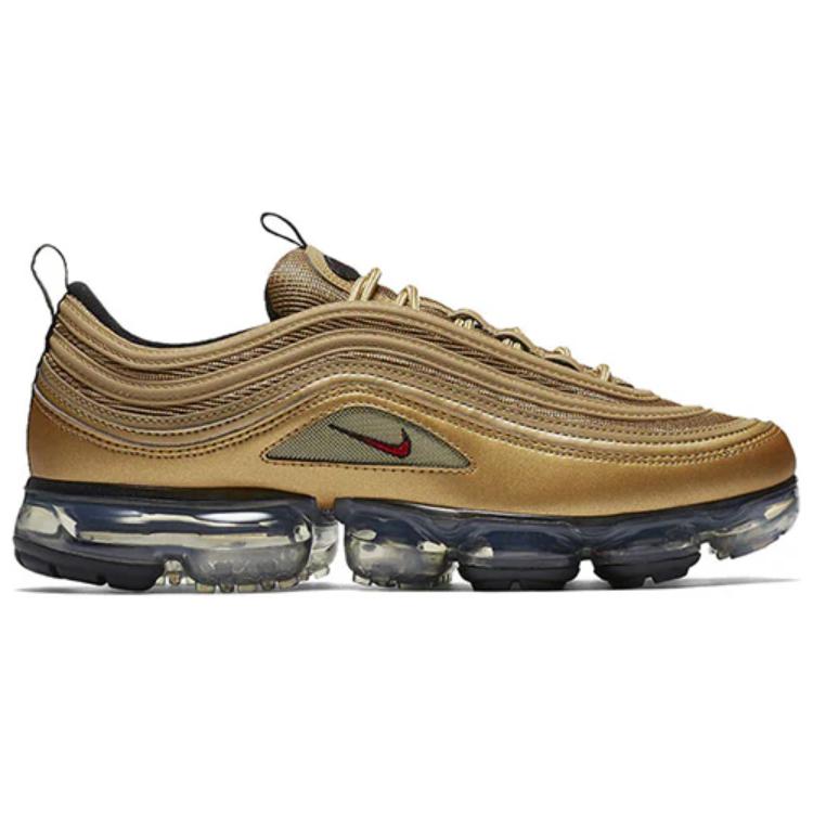 Мужские кроссовки Nike Vapormax 97 (черно-золотой) — фото 2