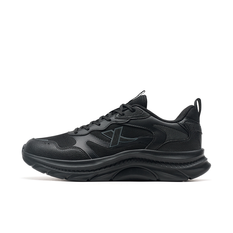 XTEP Abrasion Resistant Lightweight Cushioning Low top Casual City Commuting Running Shoes Men’s Charcoal Gray