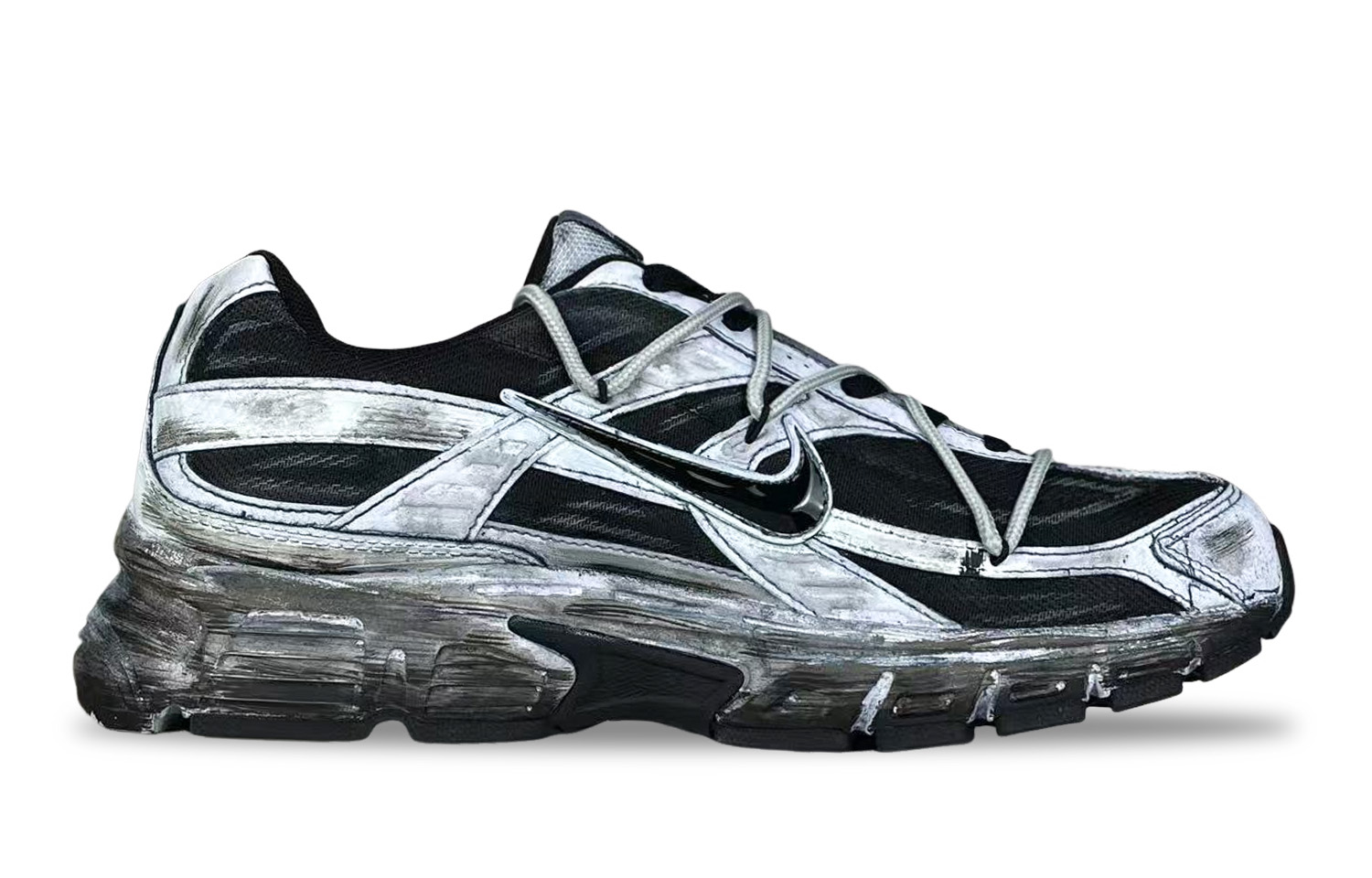 Nike Initiator Abrasion Resistant Low top Casual City Commuting Running Shoes Men’s Black White Gray