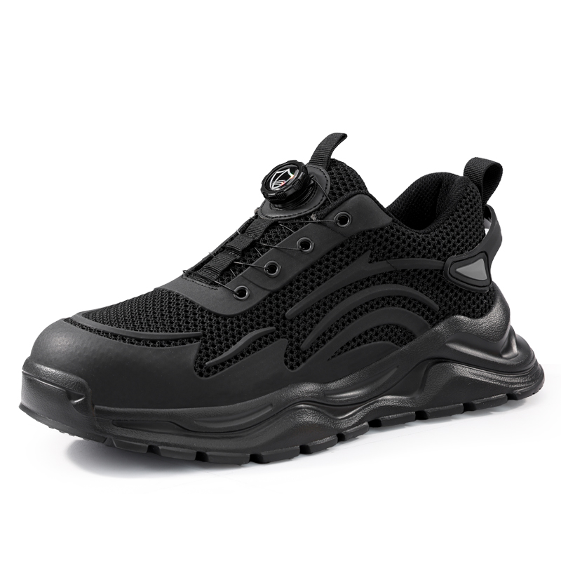 LANOUDUN Breathable Balance Impact Resistant Low top Outdoor Shoes Unisex Black