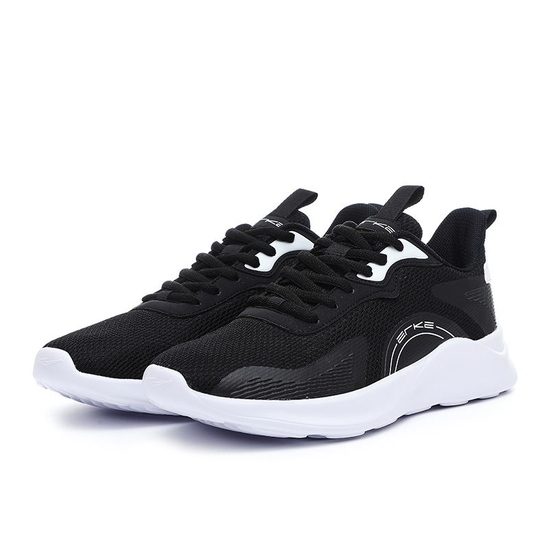 Erke Cushioning, Wear Resistant Low top Running Shoes Men’s Jet Black True White