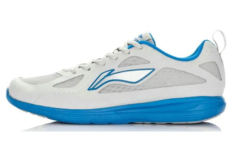Li Ning Cushioning Slip Resistant Abrasion Resistant Low top Running Shoes Men's Vibrant Blue