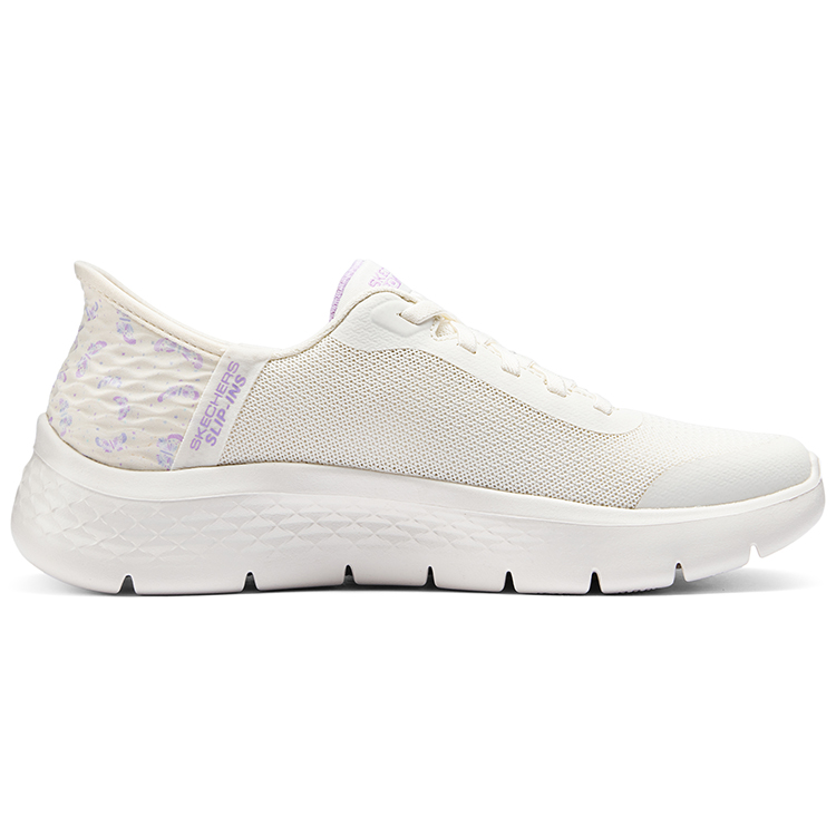 Skechers Go Walk Fle Breathable Support Rebound Low top Running Shoes Women’s White Purple
